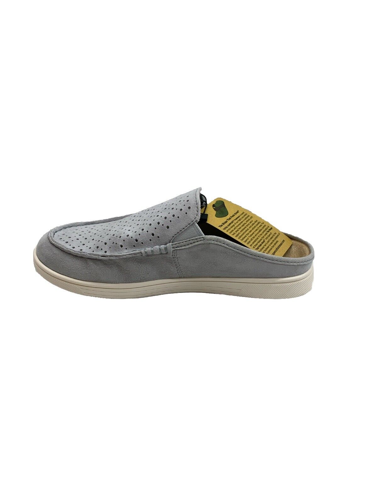 Waco SPENCO St. Maarten Women's Size 6D Perforated Suede Slip-On Mules Gray