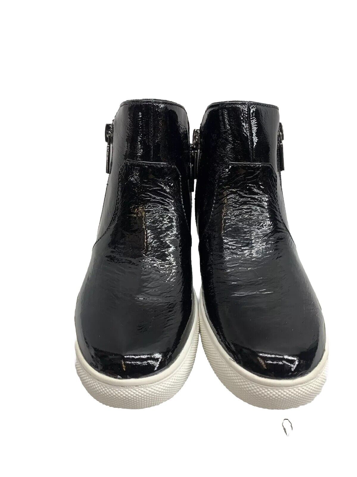 Kenneth Cole New York 'Kiera' Zip High Top Black Sneakers Patent Leather Size 7M