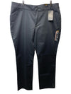 Lee Women's Wrinkle Free Relaxed Fit Straight Leg Long Pant Black Size 18 Medium