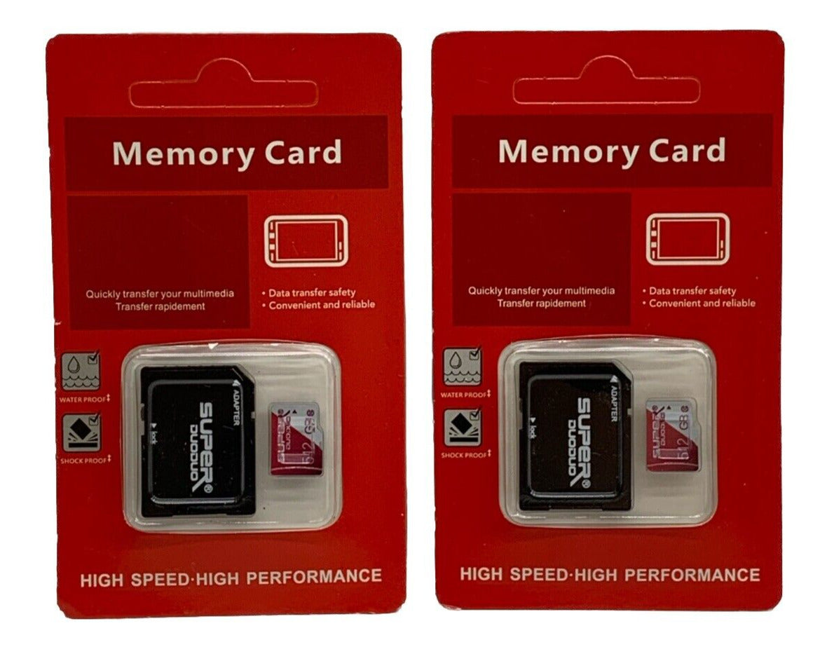 Memory Card 512 GB Plug and play For Digital Cameras Cellular Phones Lot Of 2