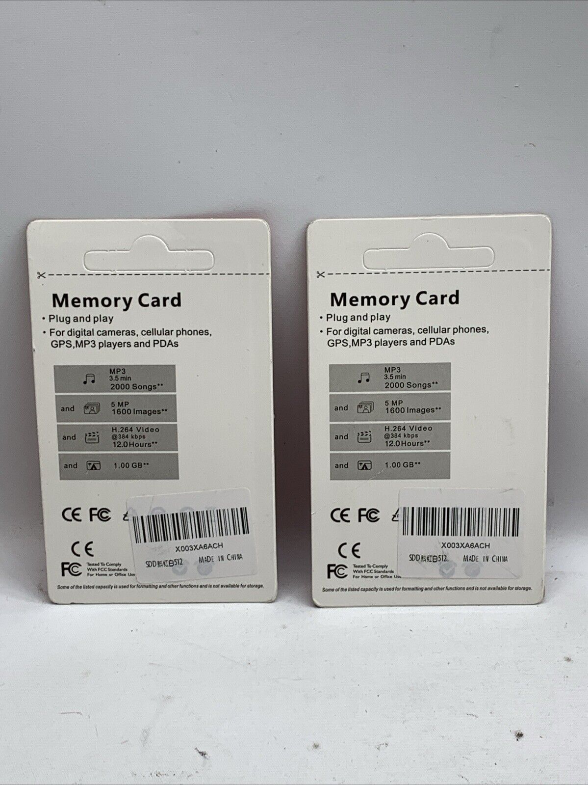 Memory Card 512 GB Plug and play For Digital Cameras Cellular Phones Lot Of 2