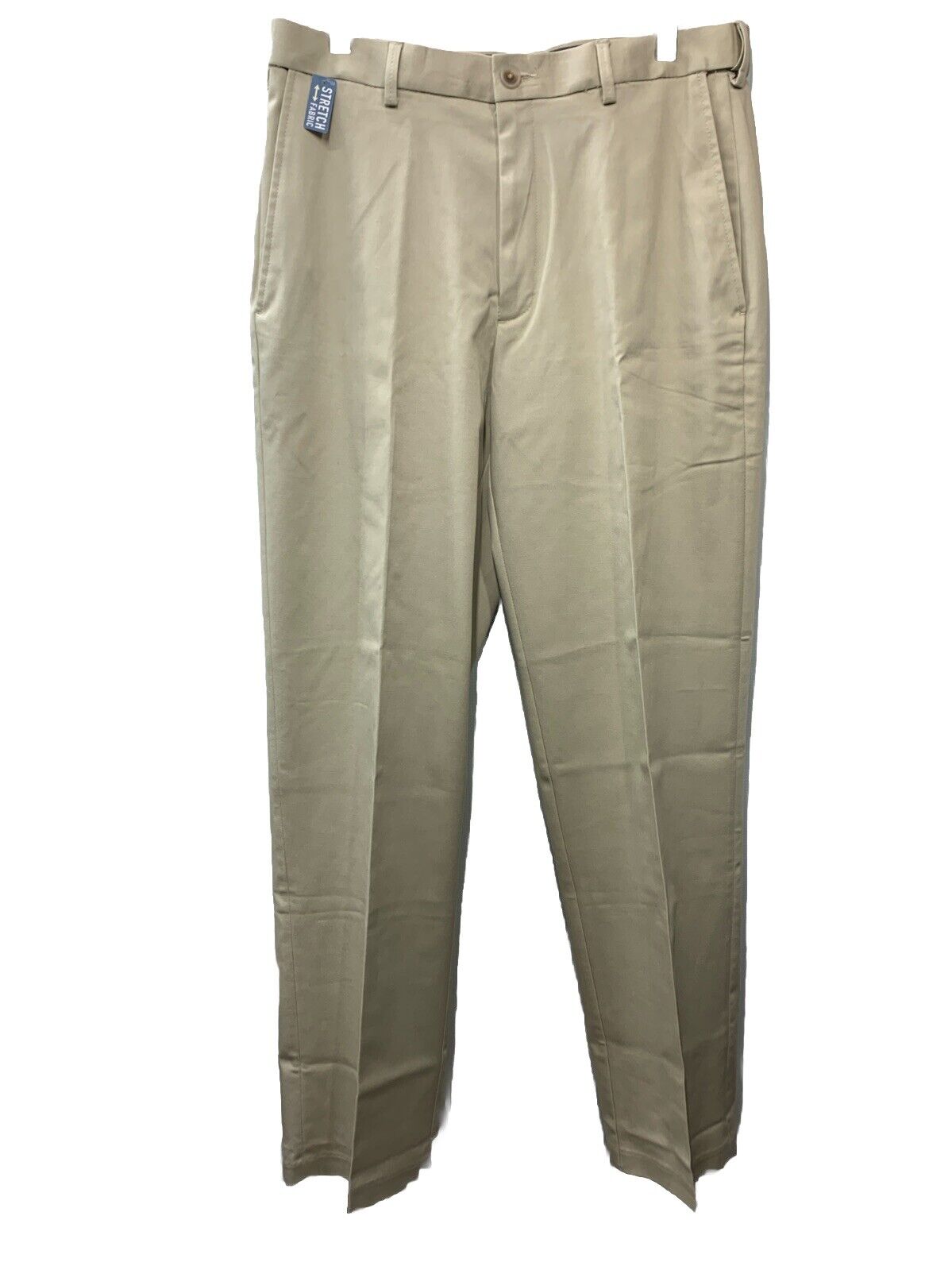 Haggar Flat Front Men's Classic Fit Straight Leg Pants Chinos Sand Size 32x32