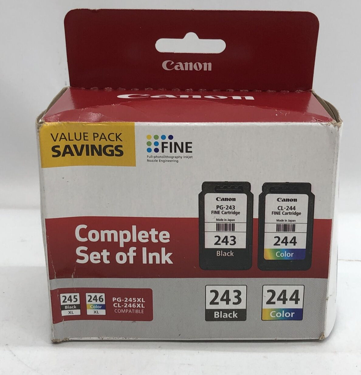 Genuine Canon PG-243 Black CL-244  Color  (1287C006) Ink Cartridges - Combo Pack