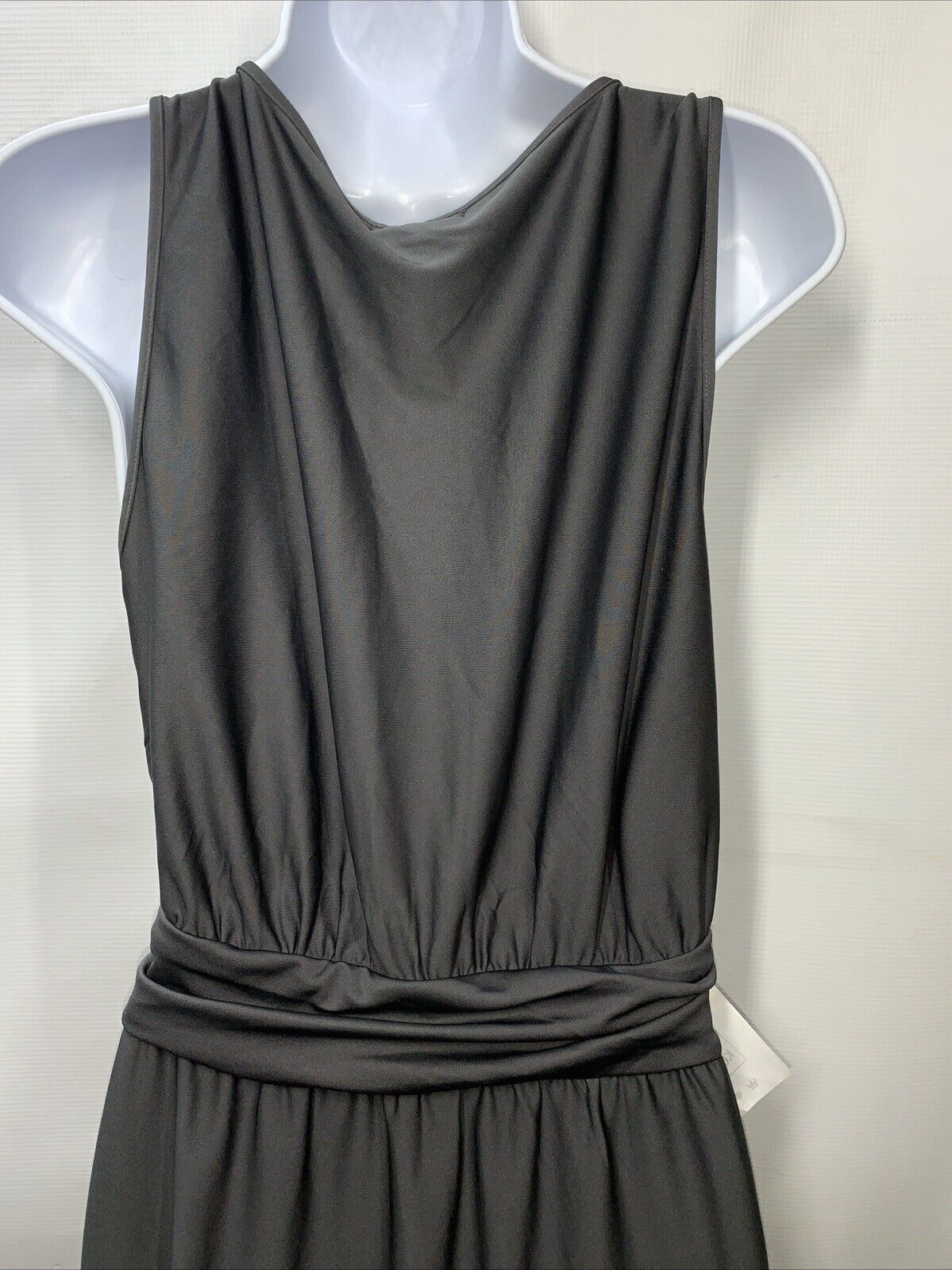 KOH KOH Women's Long Dress Sleeveless Flowy Evening Gown Dark Gray Size 2XL