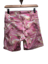 Calvin Klein Women's Printed Side Pocket Running Bike Short Pink Size M PF2S8790