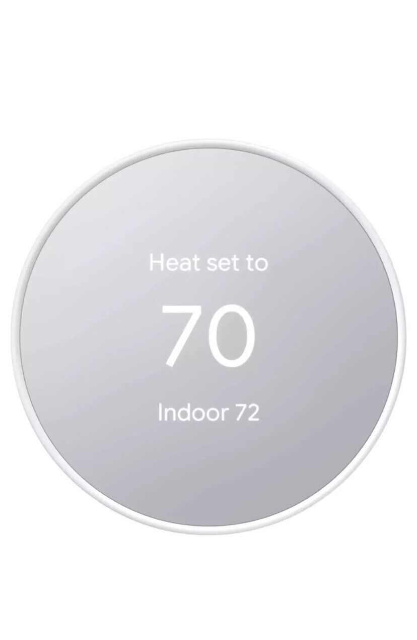 Google Nest Home Thermostat Programmable Smart WiFi G4CVZ Snow GA01334-US White