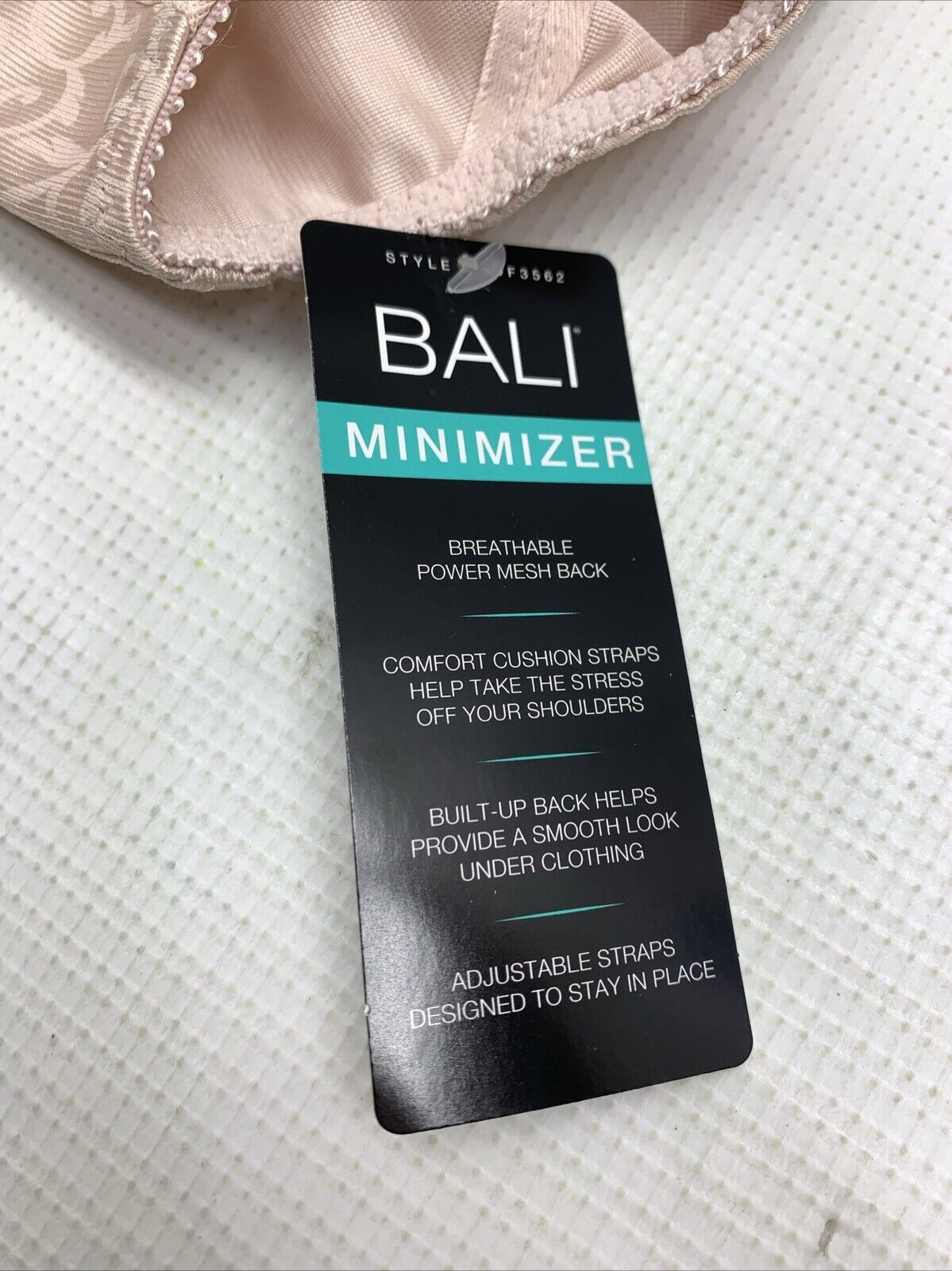 Bali Minimizer Bra Satin Tracings Underwire Satin Unpadded Full DF3562 Sz 36DDD