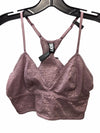 DKNY Modern Lace Longline Bralette Size Medium DK4021 Purple Racerback Opaque