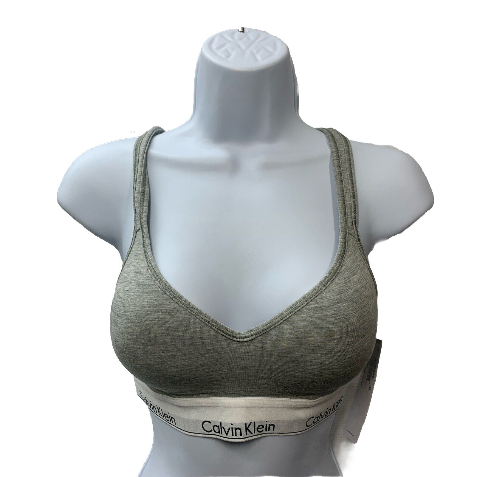 Calvin Klein Women's Modern Cotton Padded Bralette Bra QF1654-020 Size M Gray