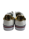 Tommy Hilfiger Fentil White Gold Embellished Sneaker Size 6M Lace-up Shoe Casual