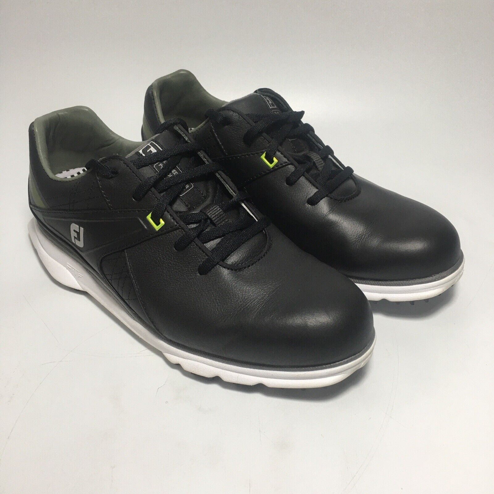 Footjoy Pro SL Men's Golf Shoes, Style #53813, Black and Lime Size 8W