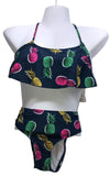 Kanu Surf Girls' Karlie Flounce Bikini Beach Sport 2 Piece Swimsuit Size 14