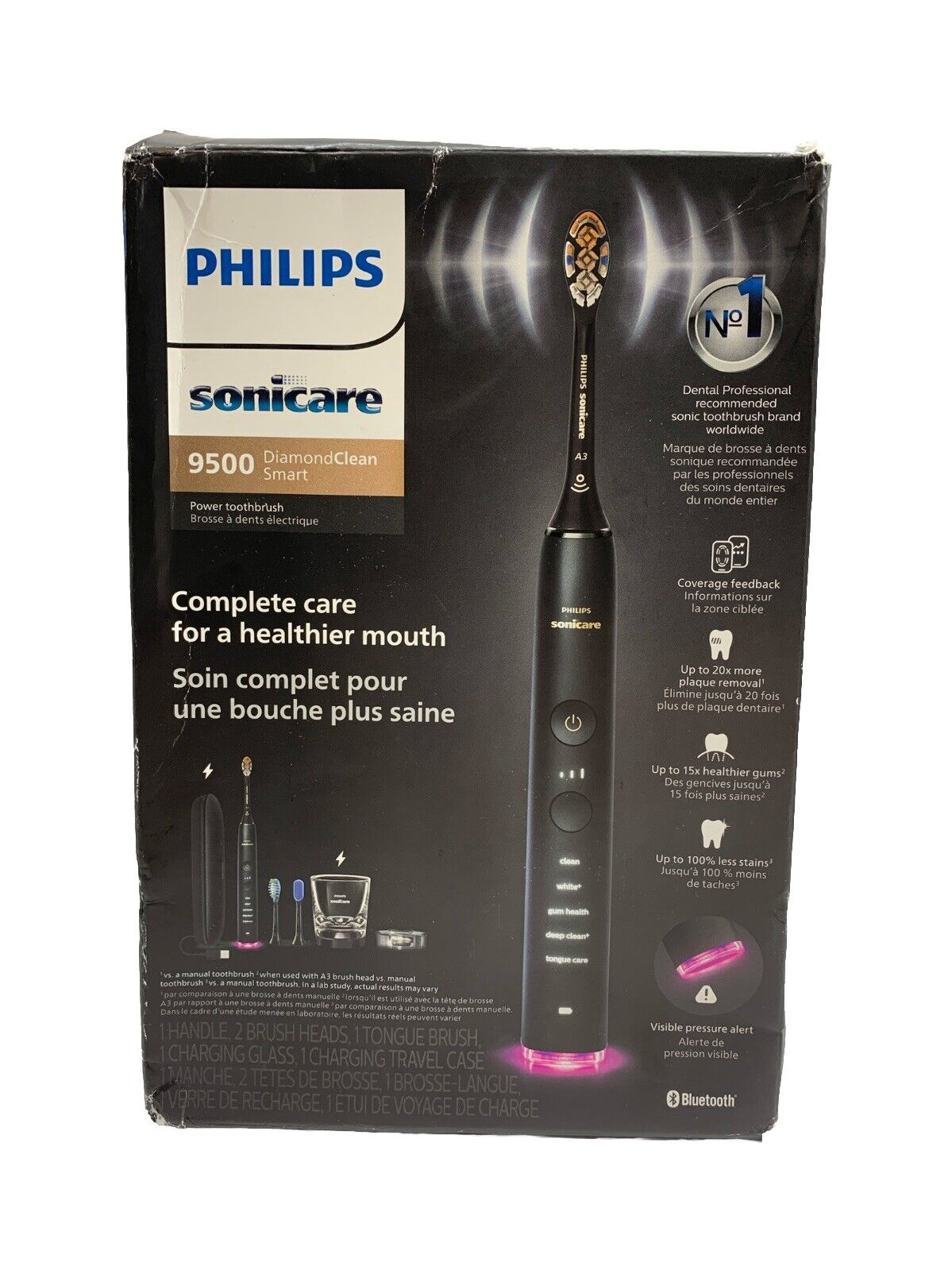 Philips Sonicare DiamondClean Smart 9500 Sonic Electric Toothbrush Black HX9923