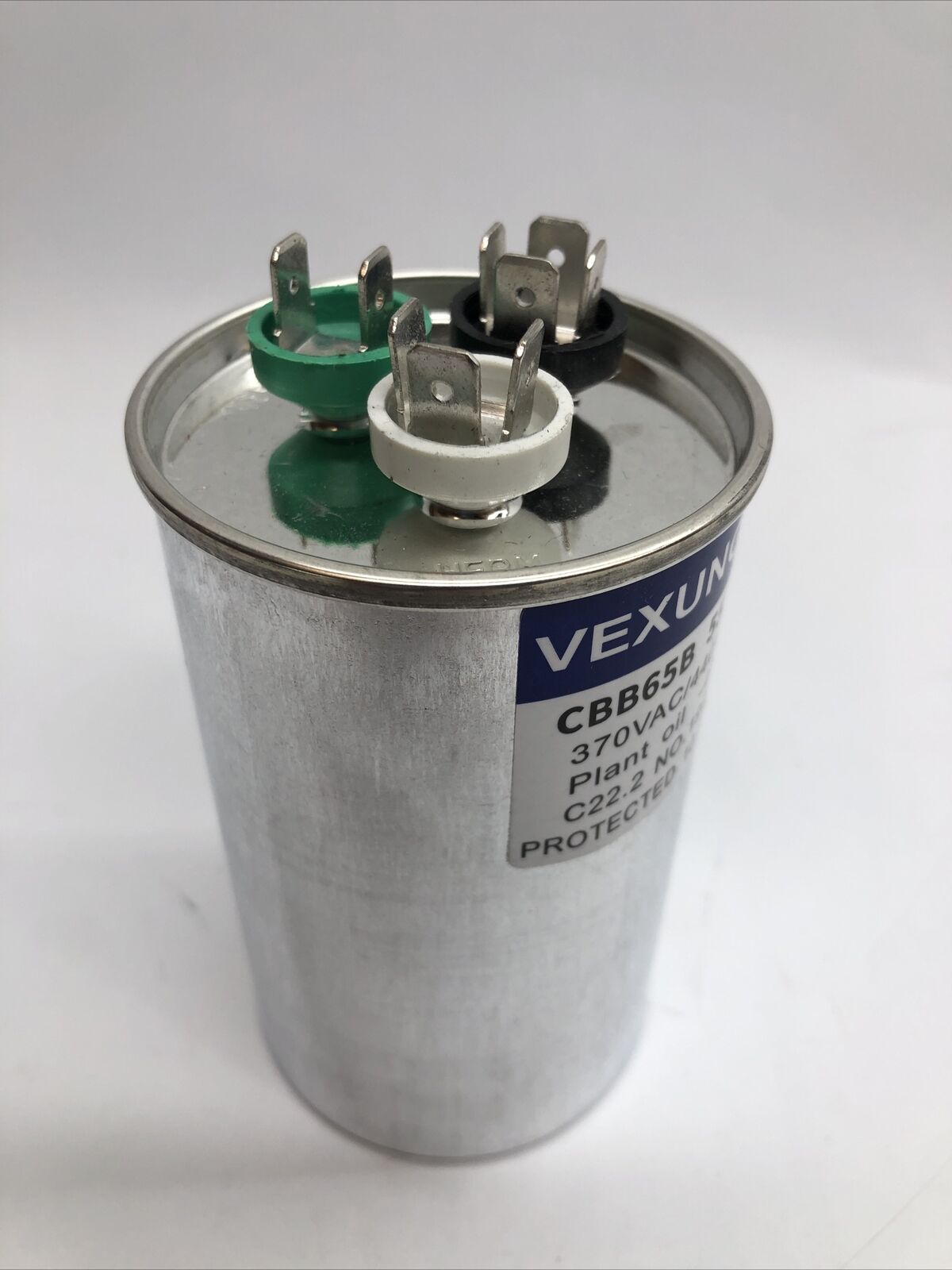 CBB65B Vexunga Dual Run Capacitor 50/10 MFD +/- 6% 370V/440VAC 50/60Hz Non-PCB