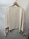 Trina Turk Women's Soho Top Women's Long Sleeve Blouse Shirt Casual Size L Beige