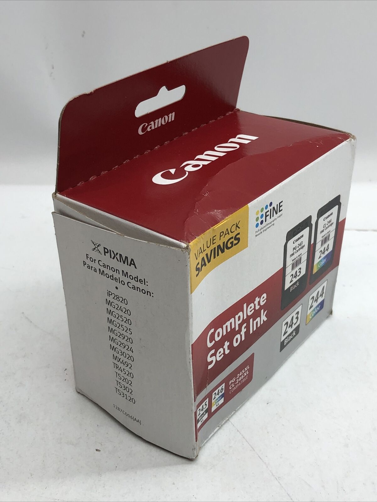 Genuine Canon PG-243 Black CL-244  Color  (1287C006) Ink Cartridges - Combo Pack