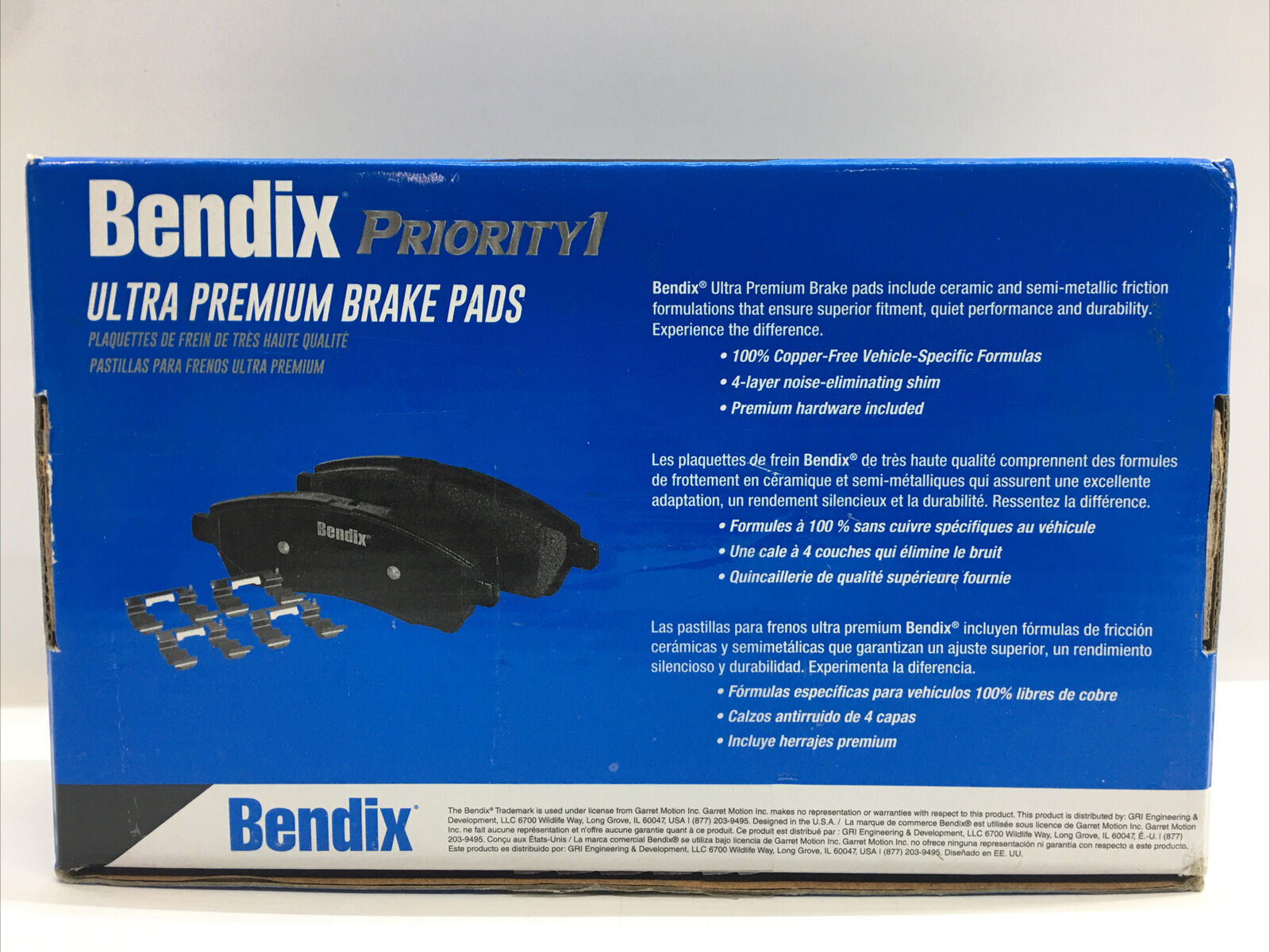 Disc Brake Pad Set-Priority One Ceramic BPR RearBendix CFC885 Manuf War Black