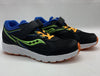 Size 4.5M Saucony Cohesion 14 A/C Bllack/Multicolor Boys Running Shoes Sneaker