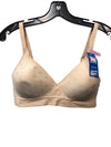 Hanes Women's ComfortFlex Fit Perfect Coverage Wirefree Bra Dotted Size L Beige