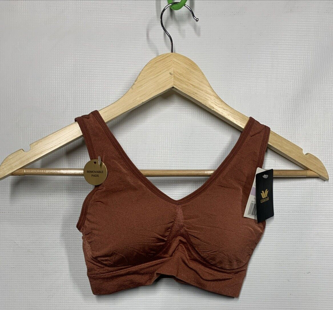 Women's 835275 B-Smooth Wire Free Bralette Copper Brown Size 32 Removable Pads