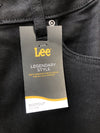 Lee Womens Legendary Mid Rise Bootcut Jean Black Long Pants Stretch 12 Medium