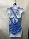 La Blanca Women's Island Goddess Neck Keyhole Mio One Piece Swimsuit Indigo Sz 4