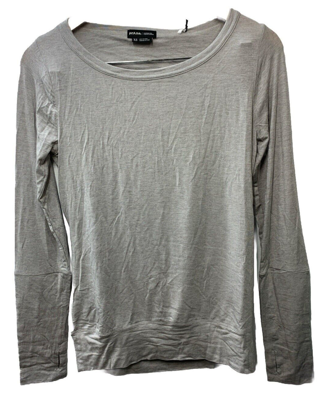 prAna Women's Foundation Peek a Boo Top size Small Heather Grey 1969761 Size XS