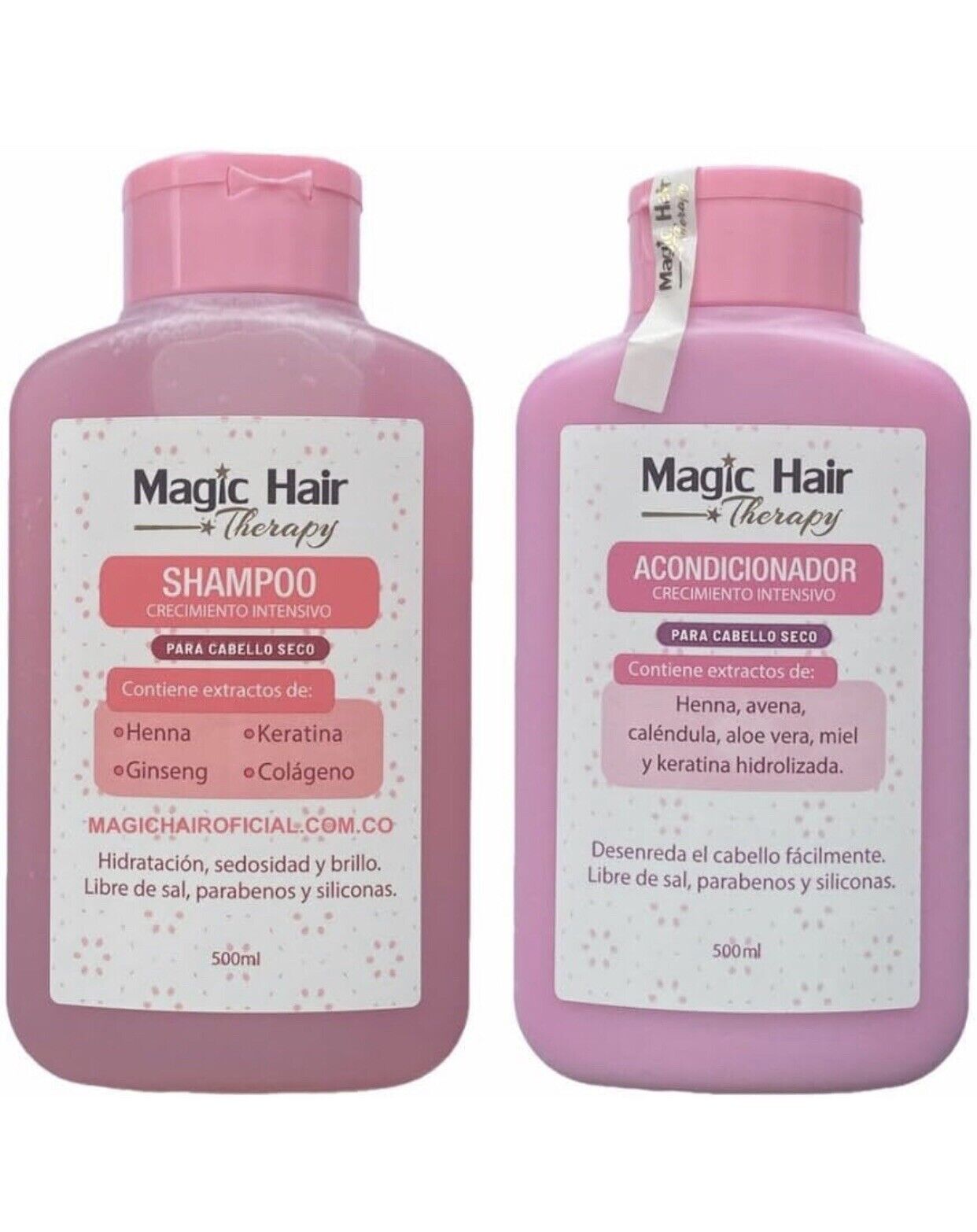 Magic Hair Crecimiento Intensivo Para Cabello Seco Kit + Peineta 2x(17oz-500mL)