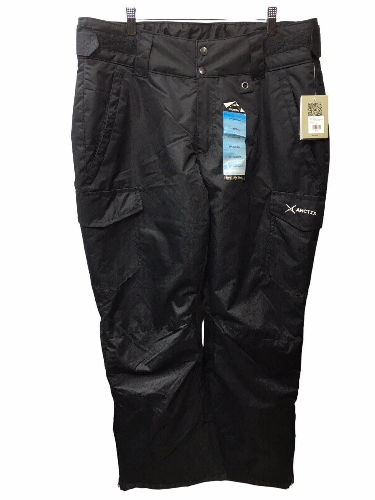 Arctix Women's Snow Sports Insulated Cargo Long Snow Pants Black Size X-Large