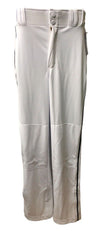 Champro Youth Open Bottom Baseball Long Pants XL White Black Piping Stripe