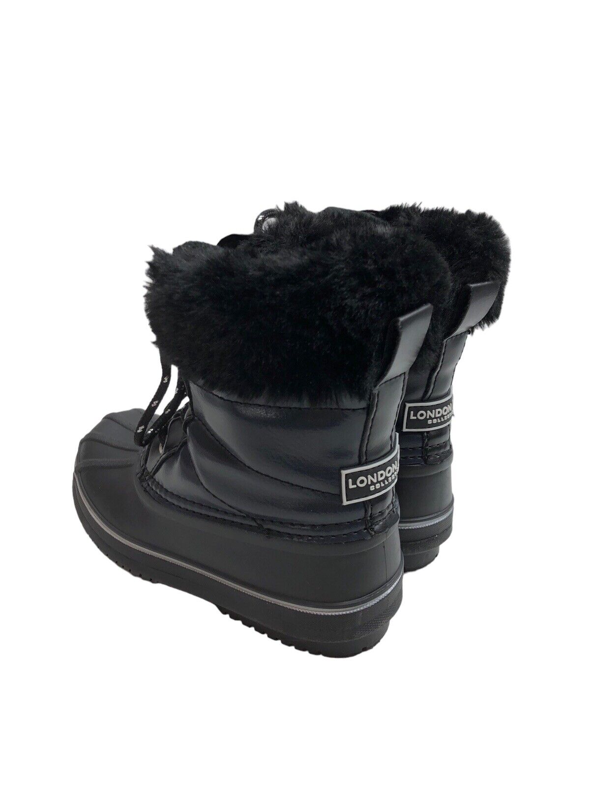 LONDON FOG Girls Size 12 Bell Court Cold Weather Warm Lined Snow Boot Black