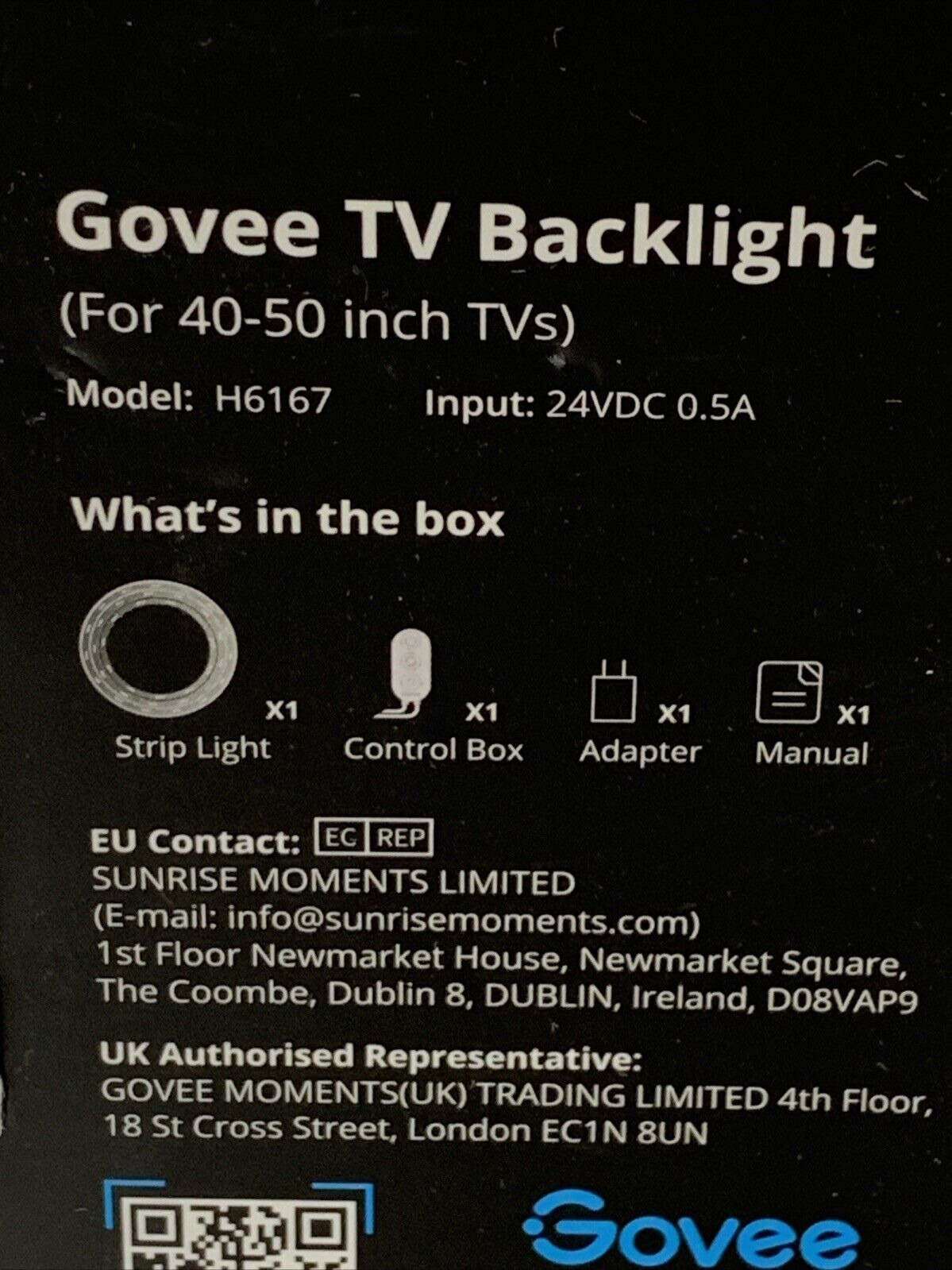 Govee RGBIC TV LED Backlight H6167 App Control, Music Sync, for 40-50 inch TVs