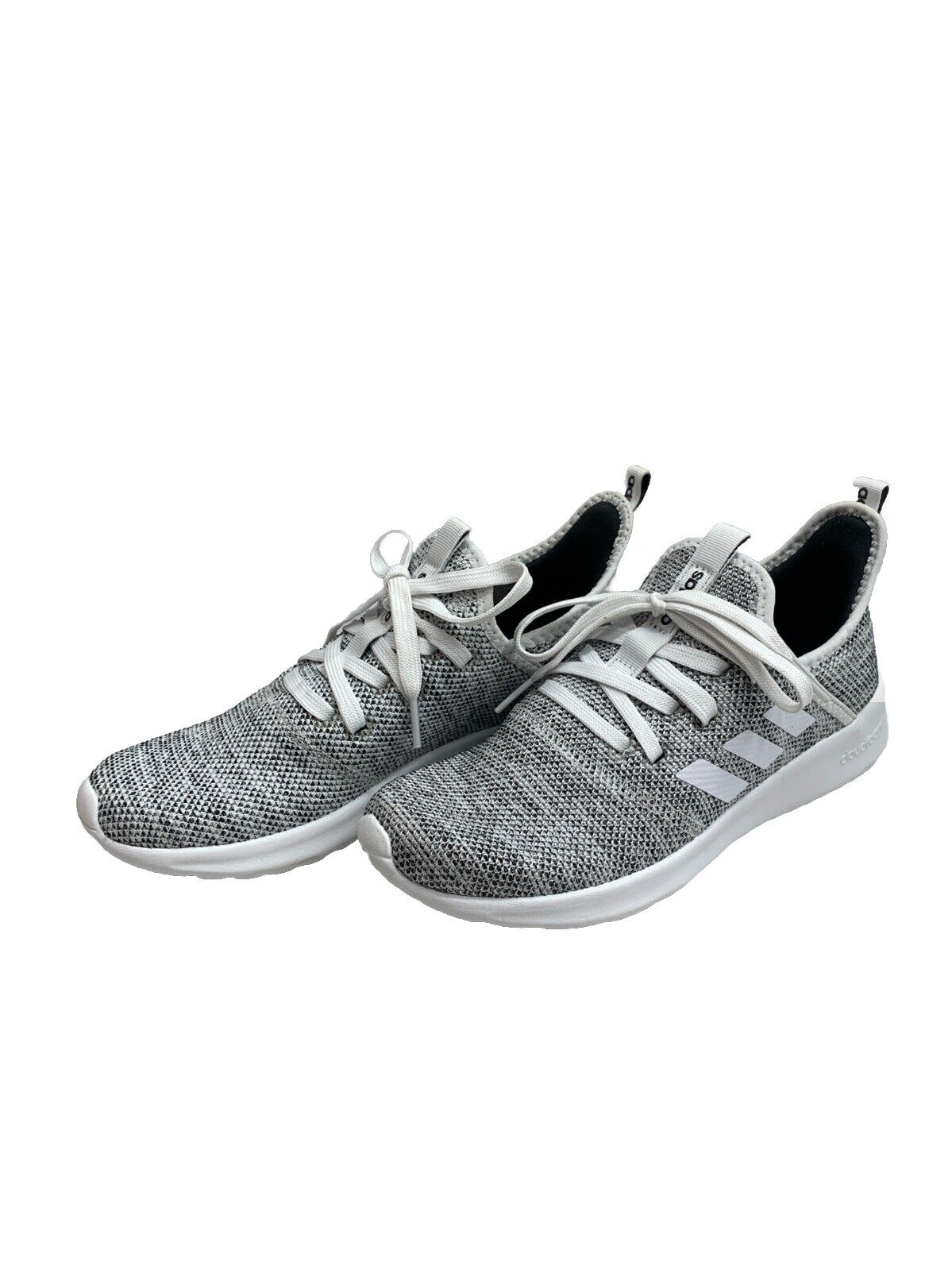 Adidas Cloudfoam Running Shoes HWI 28Y001 Women's Size 6.5 White Grey Black Lace