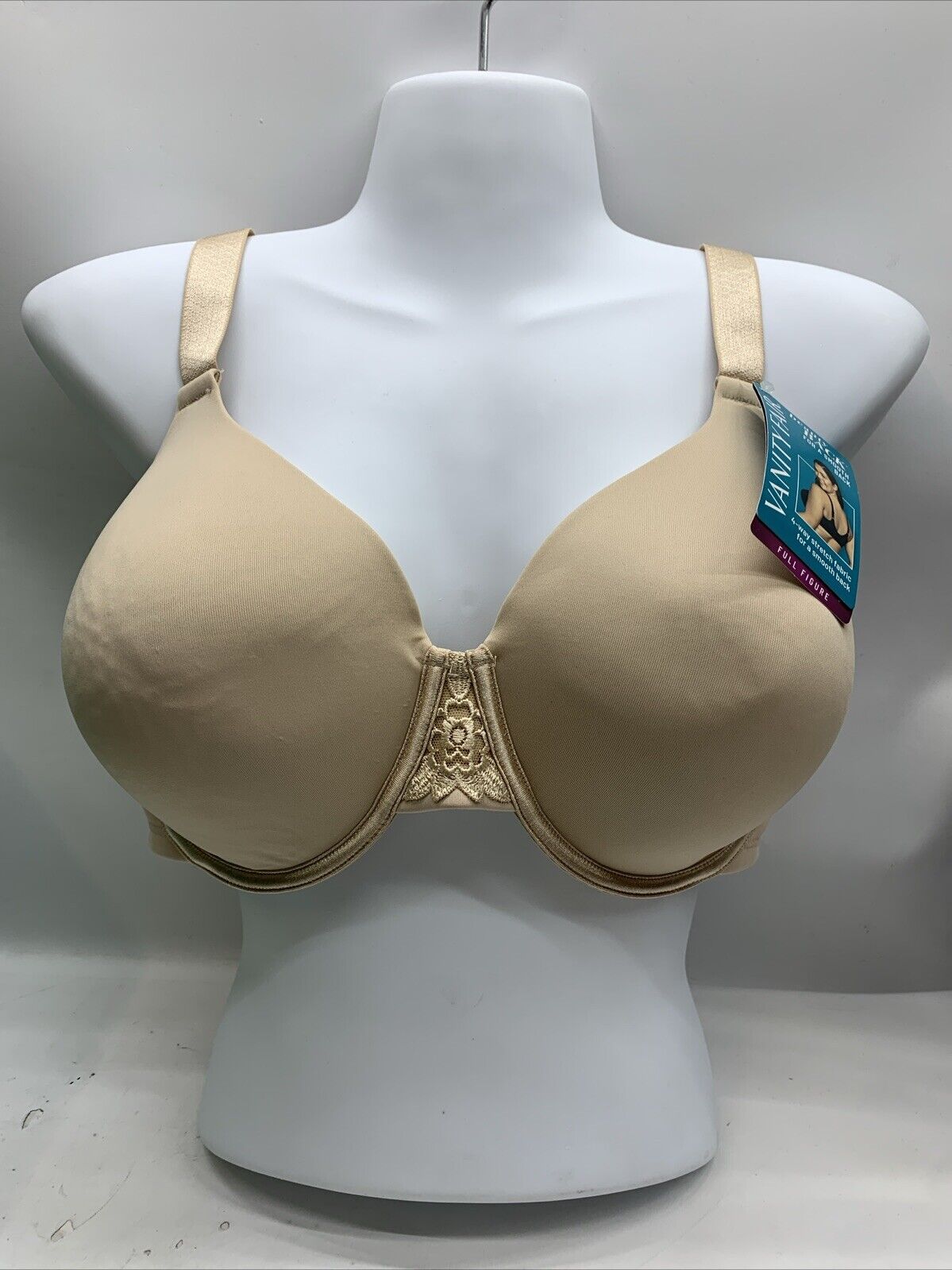 Vanity Fair Beautiful Benefits Contour Back Smoother Bra 76380 Size 38DD Beige