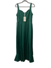 Grace Karin Small Green Midi Party Dress Jersey Ruffle Mermaid Sleeveless Large