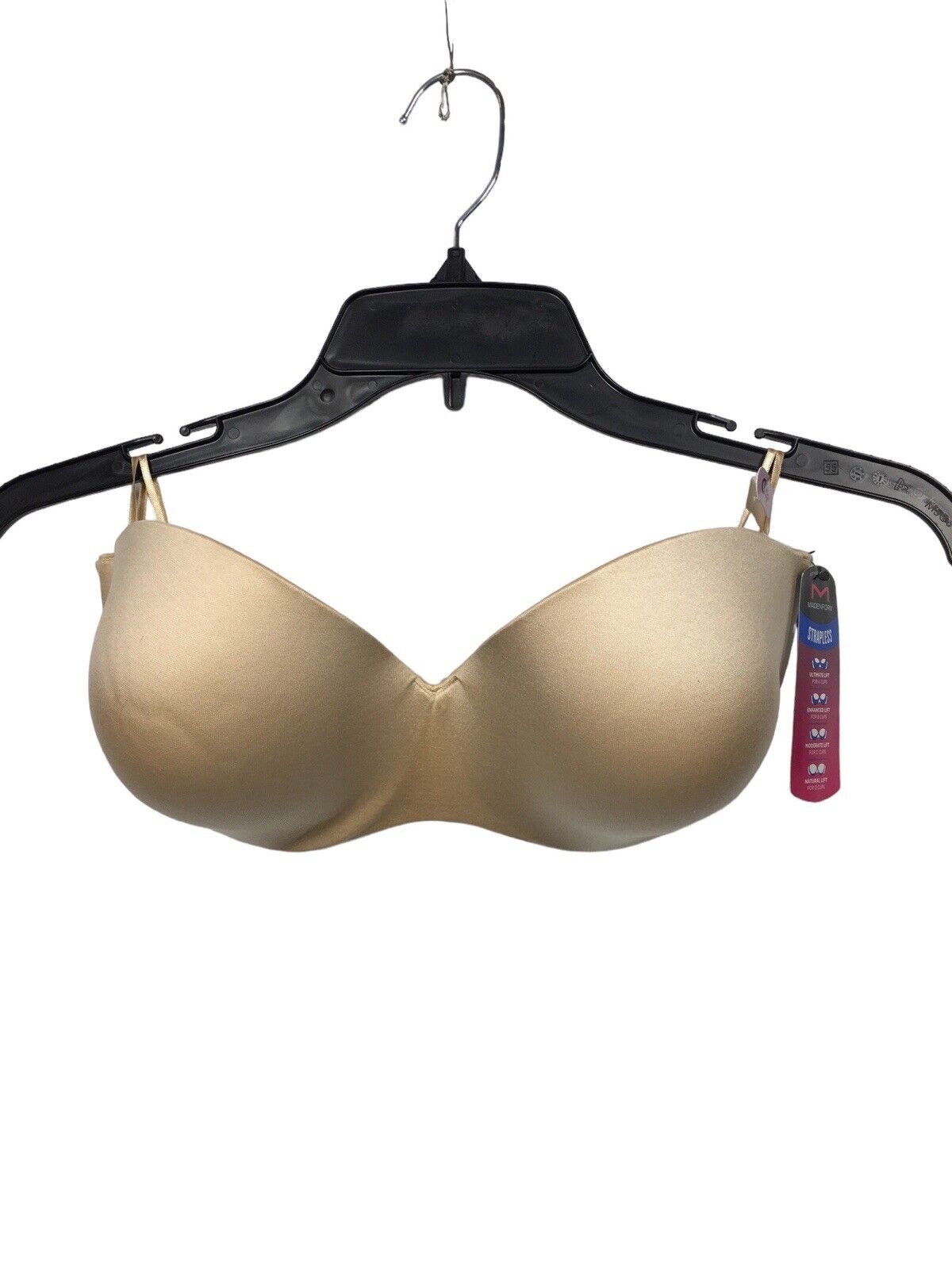 Maidenform Womens Comfort Devotion Custom Lift Strapless Bra 9417 Beige Size 38D