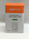 Basics Single Pole Smart Switch Neutral Wire Required, 2.4 Ghz WiFi White 1 Pole