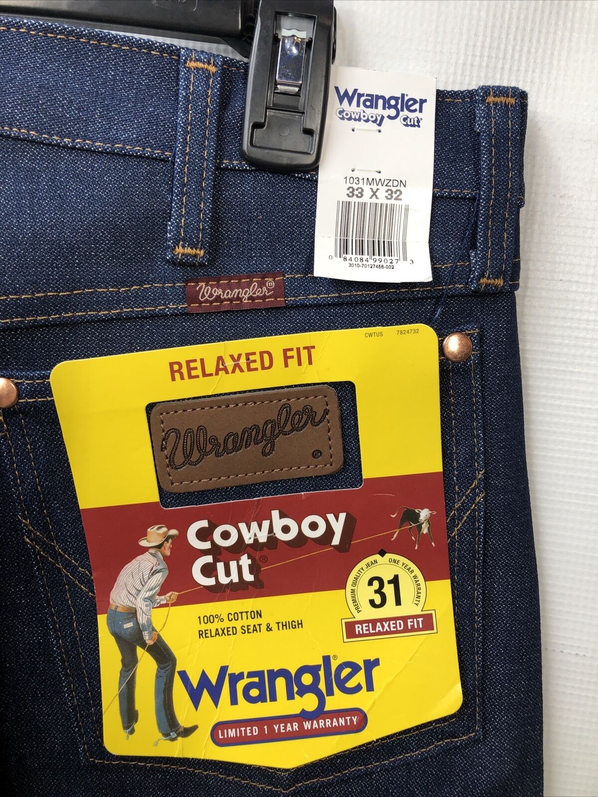 Wrangler Men's 31MWZ Cowboy Cut Relaxed Fit Jeans Long Pants 29x32 with Pockets