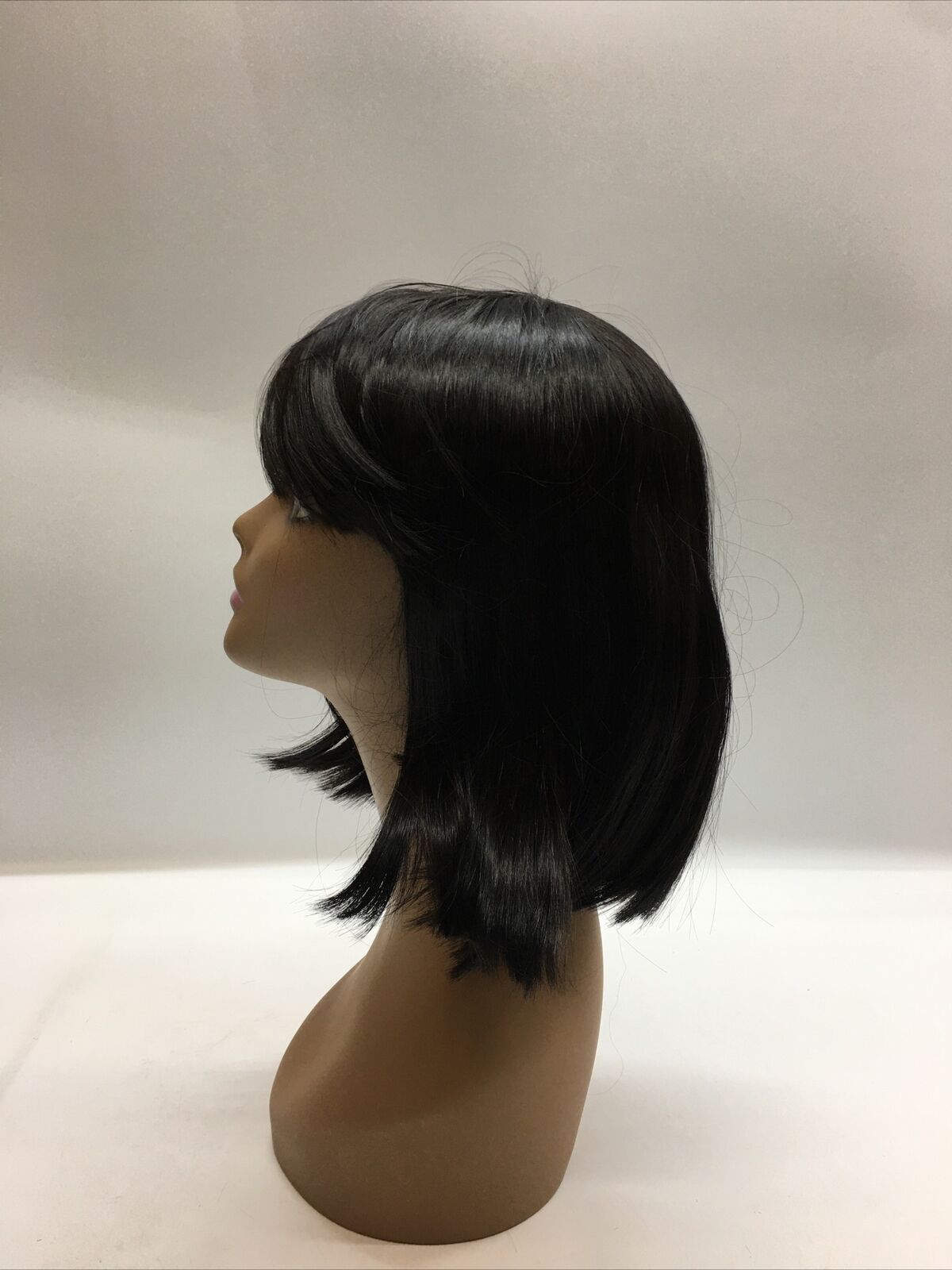 Black Short Bob Wig Straight Black Bob Wig with bangs, 12 inch Straight Bob Bang