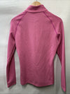 Adidas Women's Printed Aero.ready Quarter Zip Pullover Long Sleeve Pink Size S