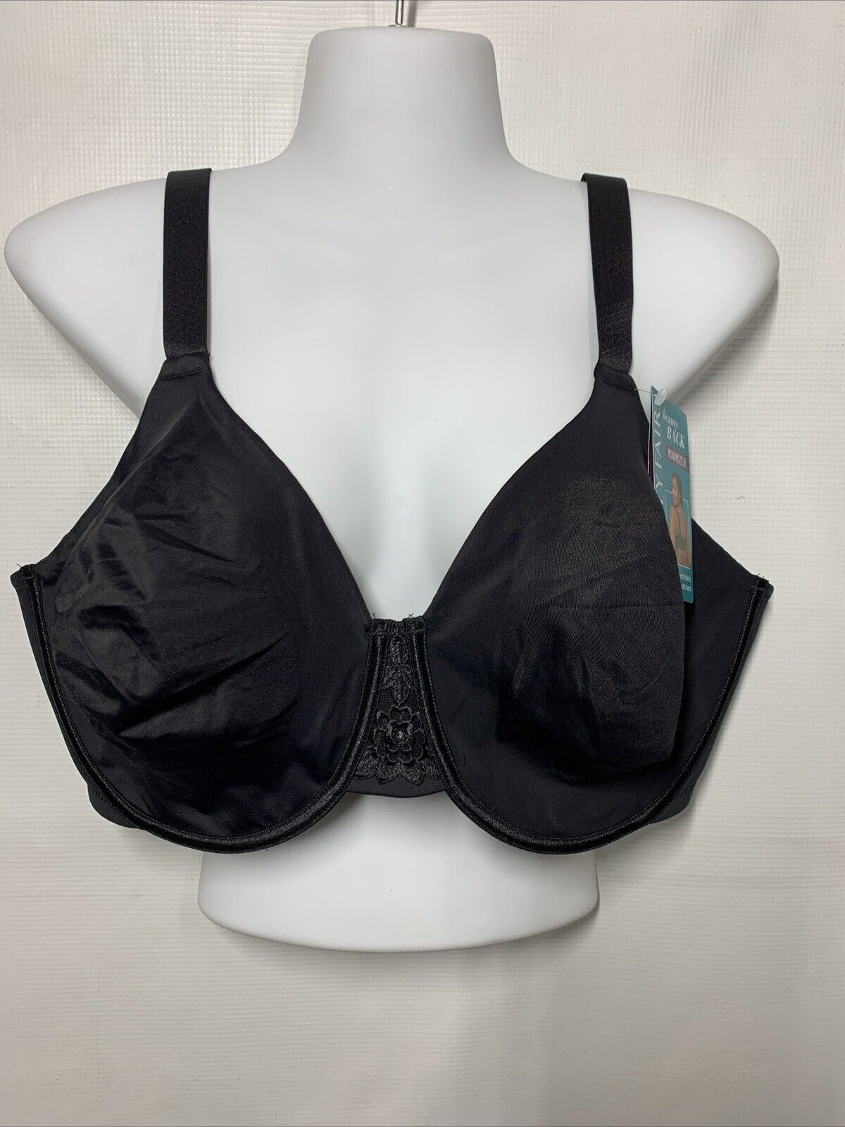 Vanity Fair Beauty Back Smoothing Full Figure Minimizer Bra 76080 Sze 44DD Black