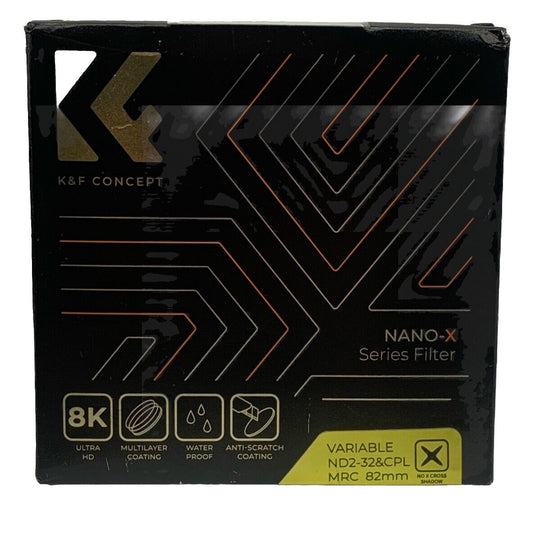 K&F Concept Nano X Series 82mm Variable ND2-32 & CPL  Mrc Filter Waterproof