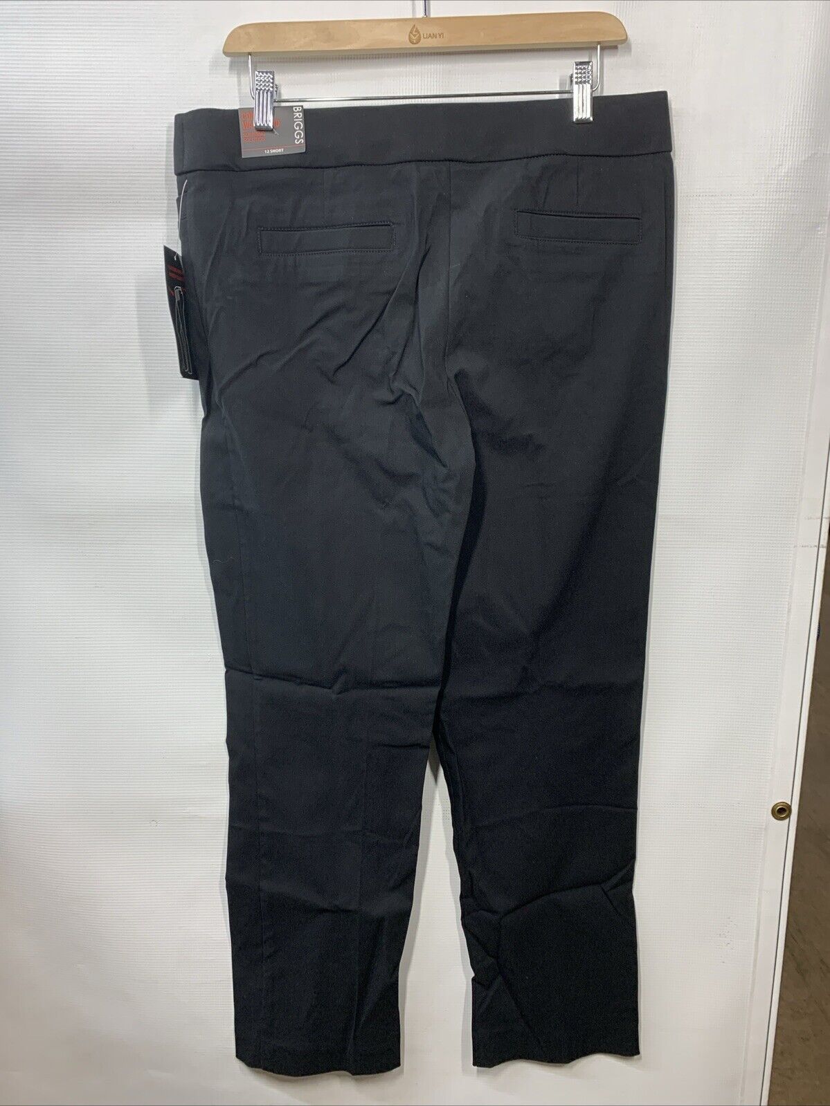 Briggs New York Womens Super Stretch Millennium Welt Pocket Career Pant Size 12S