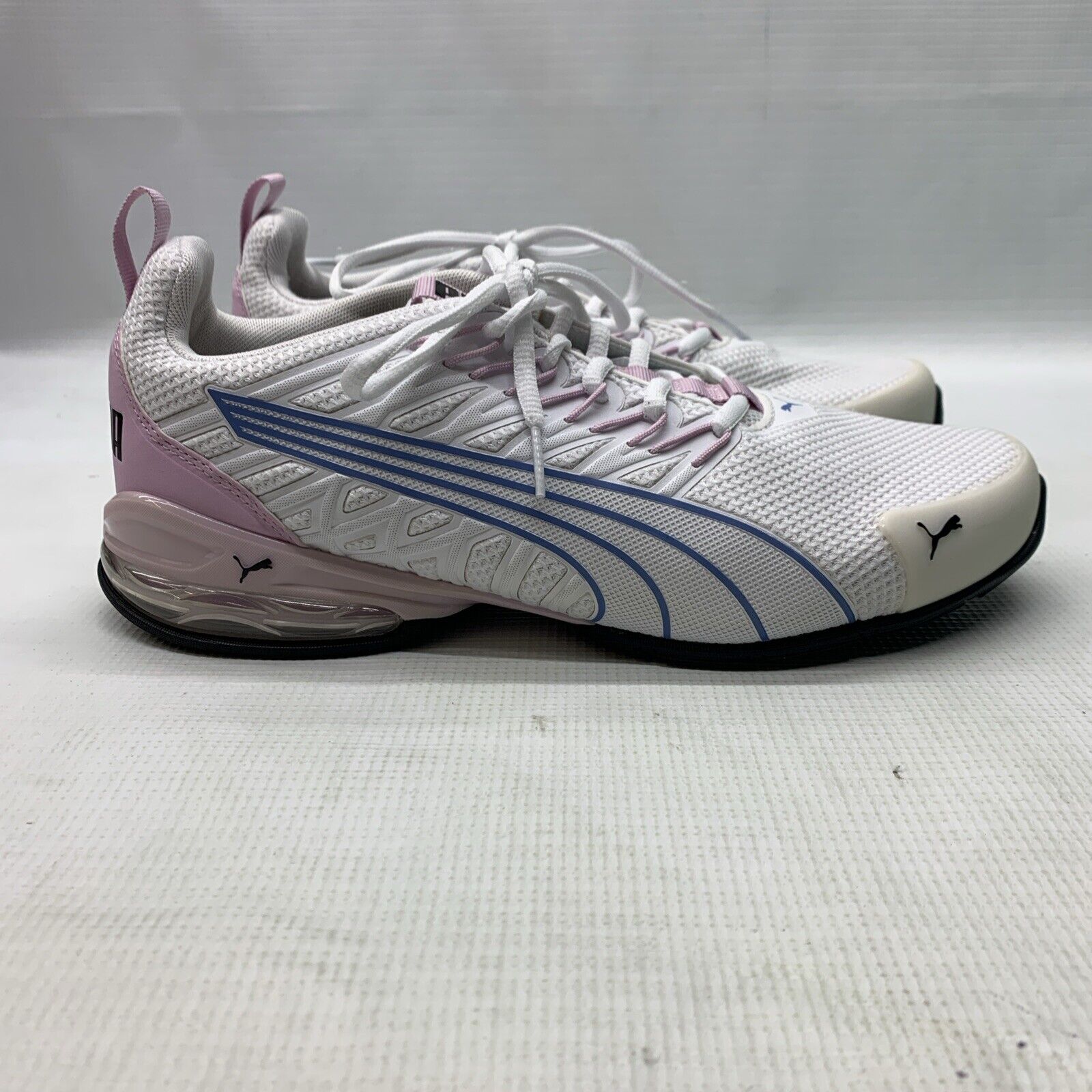 Woman's Sneakers Puma Voltaic Evo Sneaker Size 9.5 White/Pink/Blue Lace-up Shoes