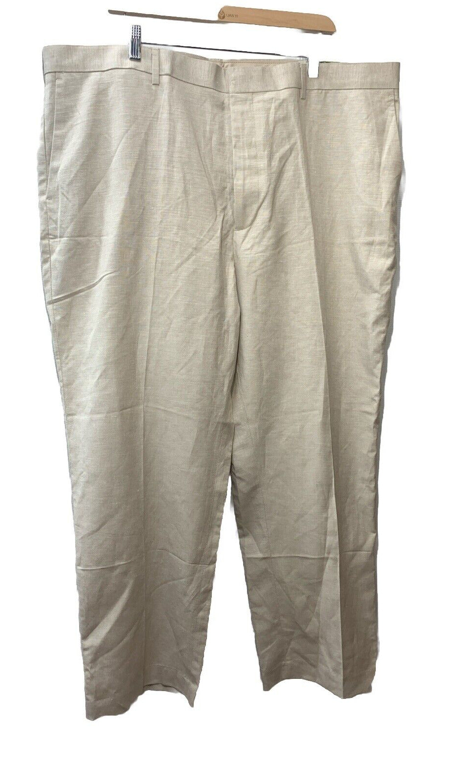 Cubavera Linen Straight Dress Long Pants Men's Size 44X30 Beige CUBF534BDI-252