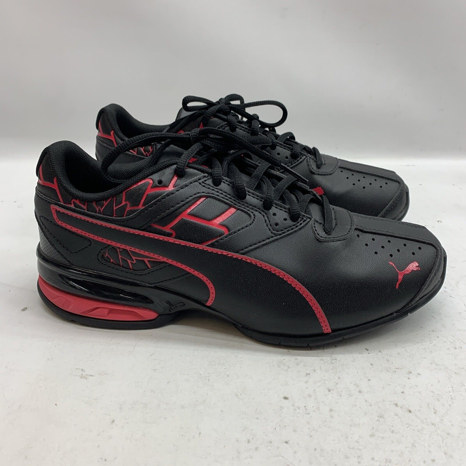 Puma Tazon 6 193611-01 Womens Black Red Athletic Shoes Size 9 Lace-up Sneaker