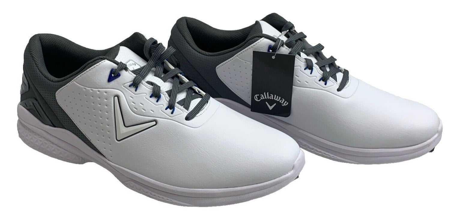 Callaway Monterey SL CG223WGY White/Grey Men Spikeless Golf Shoe Lace-up Size 14