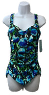 Maxine Of Hollywood MM3C514 Women's Side Shirred Girl Leg One Piece Swimsuit 8