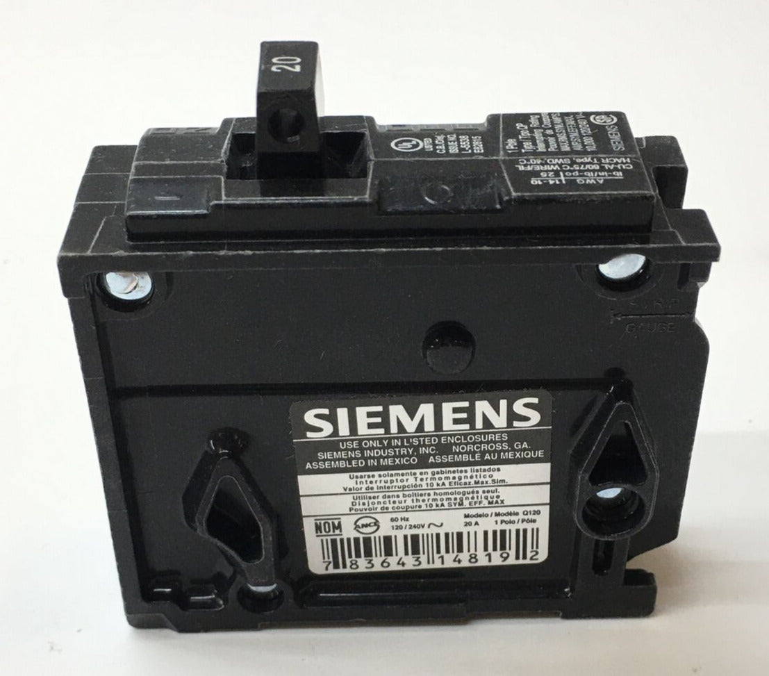 SIEMENS CIRCUIT BREAKERS Q3120230CP NSMP (3) 20 Amp 120/240V 60Hz And (1) 30 Amp