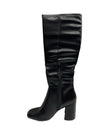 Madden Girl Women's Size 8.5 Winsloww Faux Leather Block Heel Dress Boot Black